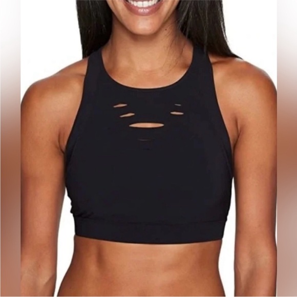 Alo RIPPEDWARRIOR black BRASTRAPPY HAPPY Sport bra XS